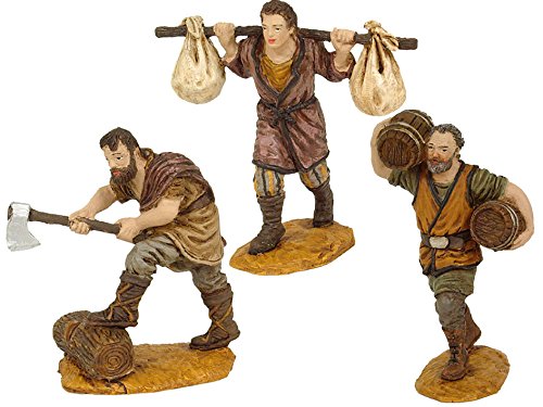 OLIVER Caja 3 Figuras 10 cm. (leñador con Hacha)