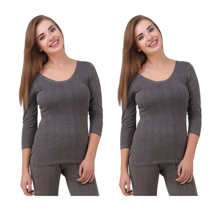 hap Ladies Poly Cotton Blended Thermal Top – Soft, Warm & Comfortable Winter Wear for Women – Ideal for Layering (Pack of 2)-picture-40