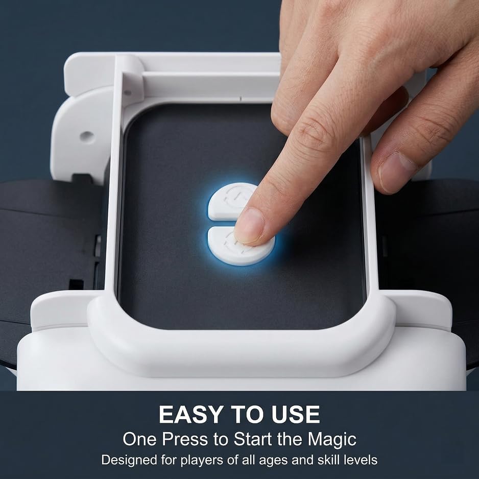 Automatic Pokers Card Shuffler Automatic Card Shuffler 1-4 Deck, Rechargeable Shuffler Machine for Poker Bridge Texas Hold'em Mahjong Cards Canasta