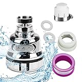 💧【Ahorro de Agua y Hermético】Tres funciones: chorro, ducha y una combinación de ambas. cambiar por botón de selección, muy simple. Excelente se ahorra mucha agua, puede ahorrar 30% ~ 70% de agua. Además viene con dos junta de goma y una cinta, sin fugas.