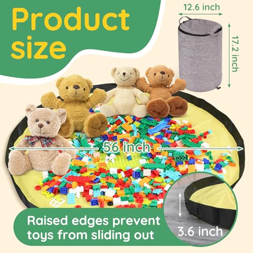 TROYUEJIA Plastics Toy Storage Organizer with Storage Rack Brown