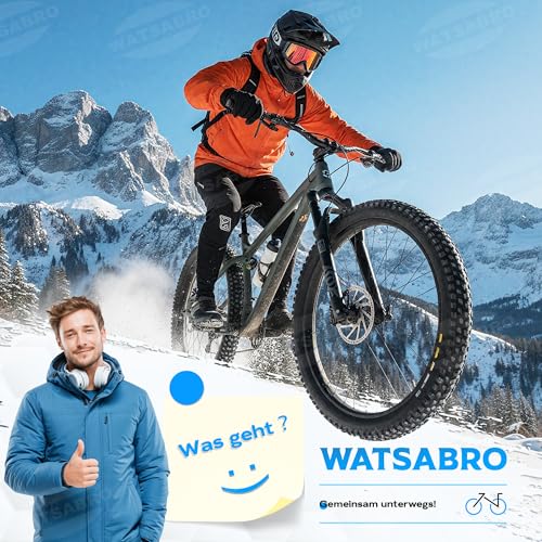 WATSABRO Fahrradhandschuhe Winter, Laufhandschuhe-Touchscreen mit Anti-Verlust Clip – Winddichte Sport Handschuhe für Herren & Damen zum Radfahren, Laufen und Outdoor-Aktivitäten - L