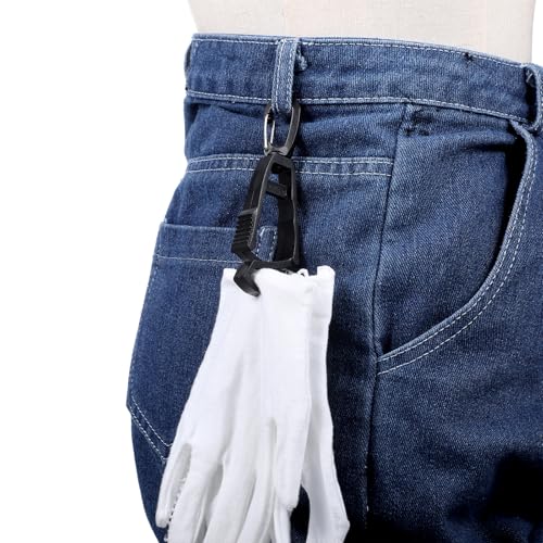 Mabor 3 Stück Tragbar Handschuh Clips Glove Clip Mit Karabinerhaken 360°Drehung Handschuhhalter Gürtel Grabber Halter für Arbeitshandschuh für Garten Bauarbeiter