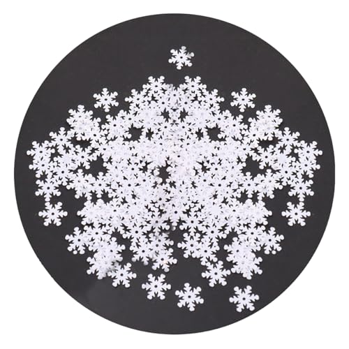 ECYC Ltd 0.35oz 7mm Shimmer Snowflakes Sequins Glitter Sparkly Christmas Snowflake Sequins Party Confetti for Sewing Embroidery Christmas Clothes Jewelry Art Crafts Holiday Party Decorations