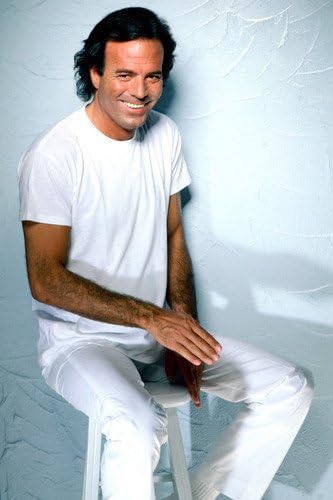 Julio Iglesias White T-Shirt Color 24x36inch (60x91cm) Poster