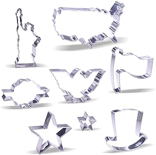 4th of July Cookie Cutter Set - 8 Piece - Stainless Steel