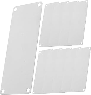 Abaodam 10個 ステンレス製多機能ネームプレート 彫刻用属プレート 表札やホテルドアプレート対応 耐久性ある無地サインブランク 加工済み