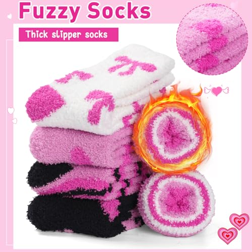 Image of Fuzzy Socks for Women Fluffy Cozy Slipper Socks Fall Halloween Socks Gifts