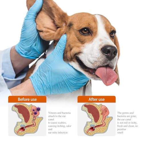 Lavagem de orelha de cachorro - Limpeza de ouvido de 20ml para gatos eficaz | Solução eficiente para