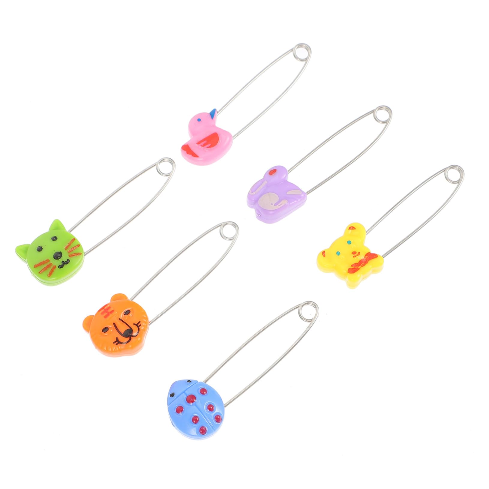 Toyvian Épingles de Sûreté Résistantes Lavage en Machine en Acier Inoxydable pour Bébé Lot de 30 Verrouillage Sécurisé pour Couches et Accessoires Animaux