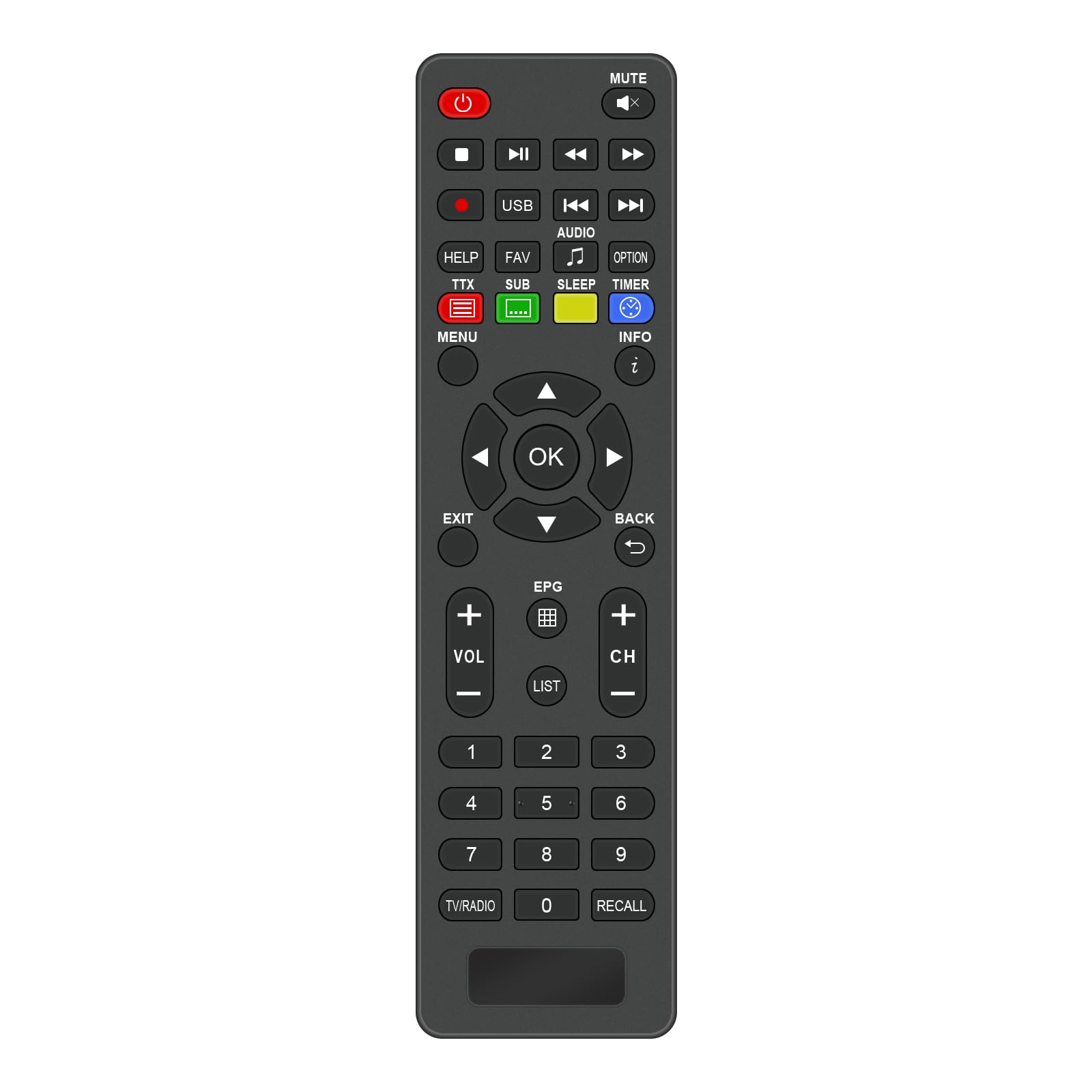 VINABTY Telecomando di Ricambio applicabile per Telesystem TS9018 Decoder tivùsat TS9018HEVC e ODE718HEVC