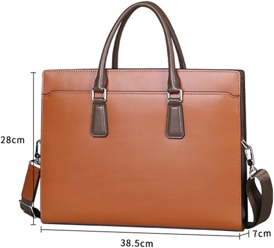 Handbag Men's Leather Computer Briefcase Layer Cowhide Business Bags