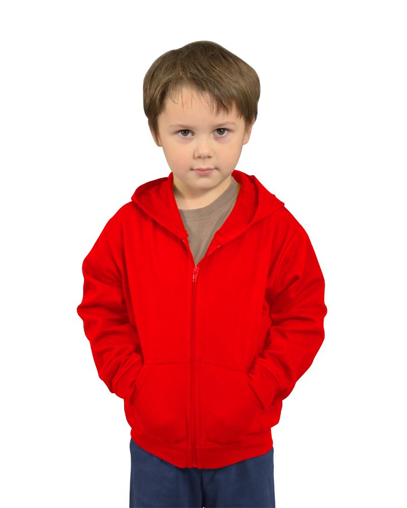Monag Baby Fleece hooded Jacket, Infant Fleece Zip Jacket with Hoodi 12m Red
