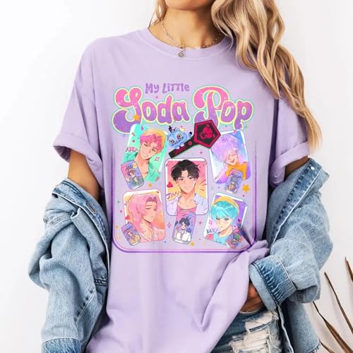 Soda Pop Comfort Colors Shirt – Saja Boys Inspired Movie Tee, Retro Graphic Apparel, Vintage Washed Unisex T-Shirt Multi4