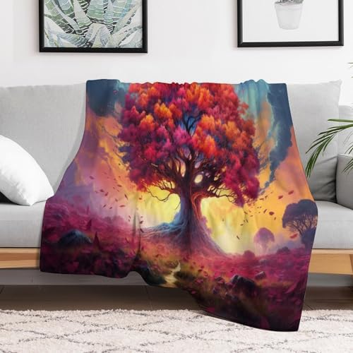 Manta de sofá Árbol de la Vida cósmico colcha suave para tardes de cine 3