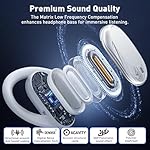 Adjustable Silicone Open Ear Headphones Wireless Bluetooth 5.4, Earbuds with Earhooks, IPX7 Waterproof, Bone Conduction Open Ear Earbuds for Running and Workout, Fast Charging - Image 3