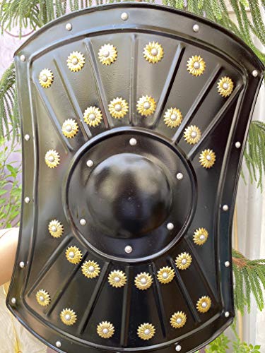 Image of AnNafi Medieval Barbarian Armor Templar Viking 18 inch Iron Shield| Handmade Battle Ready Functional Warrior Metal Shield