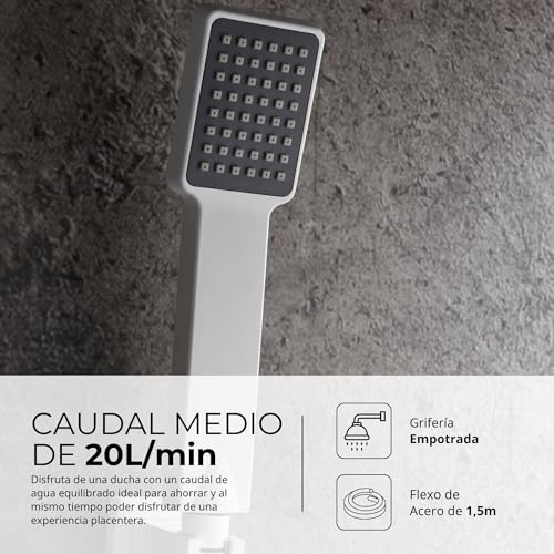 Éliminez le calcaire avec la douche encastrée blanche monocommande - 3
