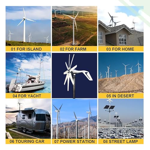 Éolienne verticale 18000W 220V Helix rouge avec contrôleur