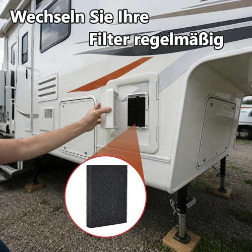 Lot de 6 filtres à charbon pour système d'échappement SOG, compatibles avec la variante de porte Thetford – vue 2