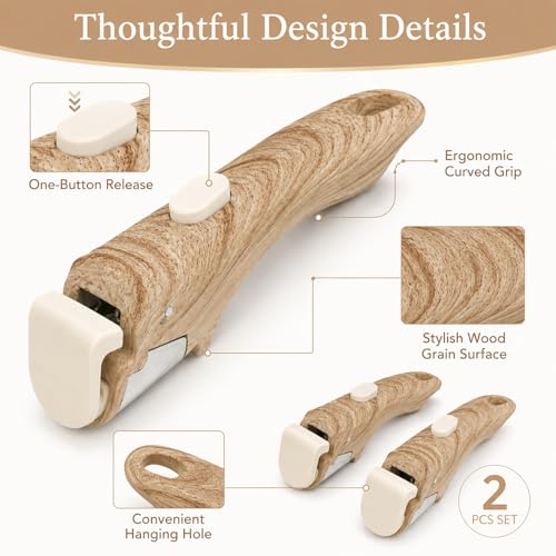 2 Piezas Manija Desmontable para Ollas y Sartenes, Manija Universal con Apariencia de Madera, Resistente al Calor, Compatible con Ollas y Sartenes de Borde Delgado miniatura 7