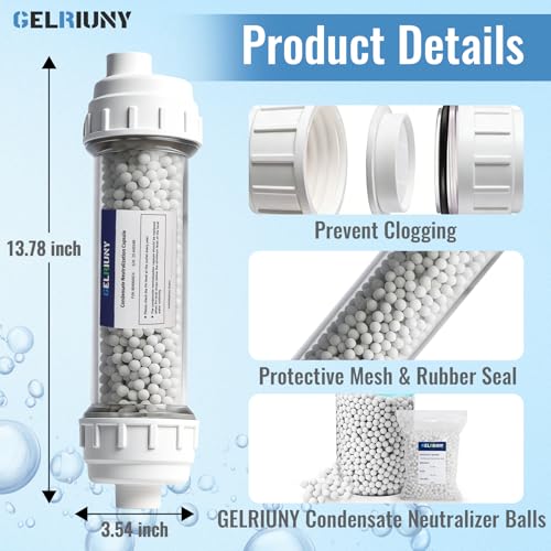 GELRIUNY Condensate Neutralizer Kit, Condensate Neutralization Capsule