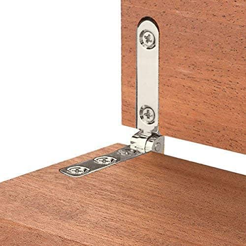 Tambee 20 Pcs Jewelry Box Hinges 90 Degree Wooden Box Accessories Zinc Alloy Chest Case Hinge With Screws (30 X 20Mm, Silver) #TOP4