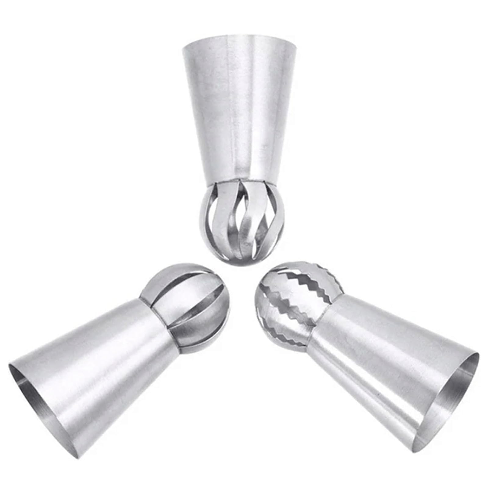 1 boquilla de pastelería de acero inoxidable para glaseado, puntas de decoración de bolas, boquillas de glaseado para glaseado, suministros de puntas de pastelería (C)