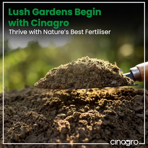 Image of Cinagro Organic Manure for Plants (5 Kgs), 100% Natural Cow Dung Fertilizer, Fine Powder Compost, Soil Enricher for Home & Garden, Boosts Growth, Fixes Nitrogen, Releases Phosphorus & Potassium