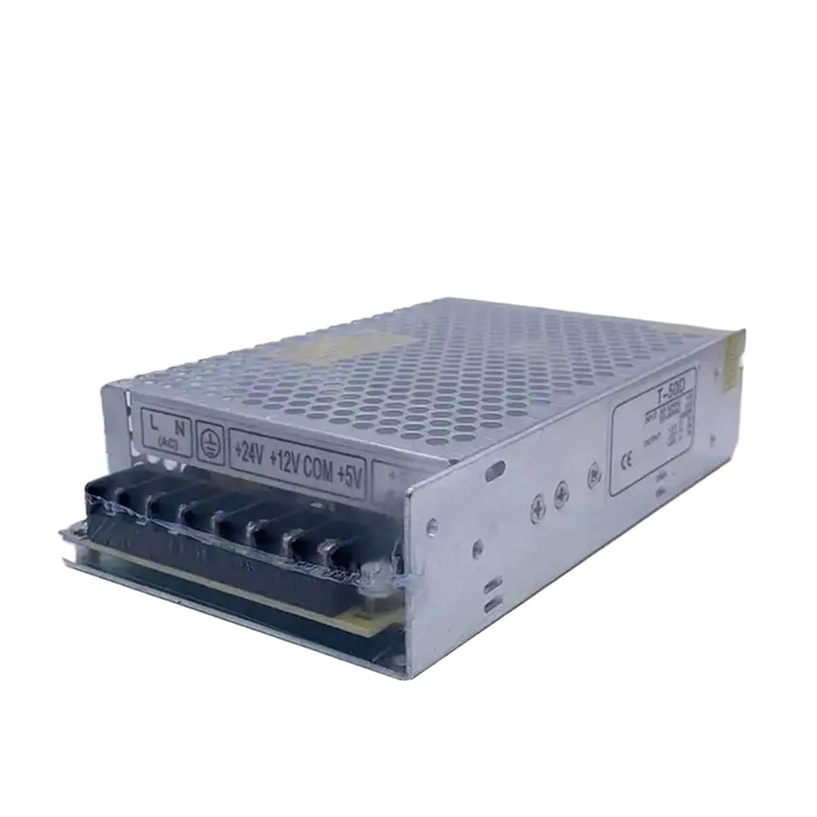 Alimentatore con interruttore a tripla uscita da 50 W. Protezione da 50 W
