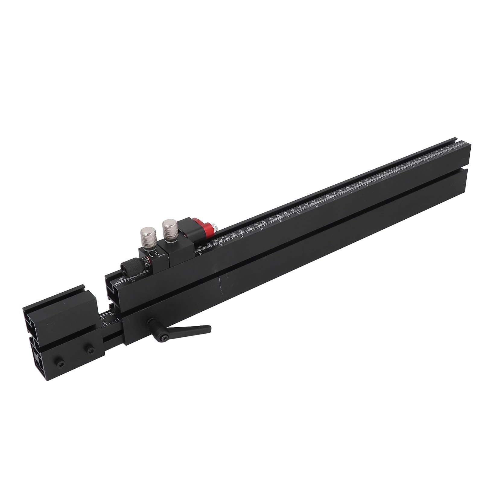 Sxhlseller Przykładnica Ukośna do Piły Stołowej z dwustronną skalą, długość Wysuwana 500-900 Mm, Obróbka o Wysokiej Dokładności, 2 X Uchwyt dla Hobbystów i Rzemieślników