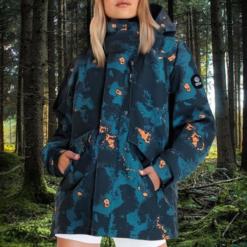 Capa impermeable transpirable de mujer en abrigo azul chic de verano y lino 3