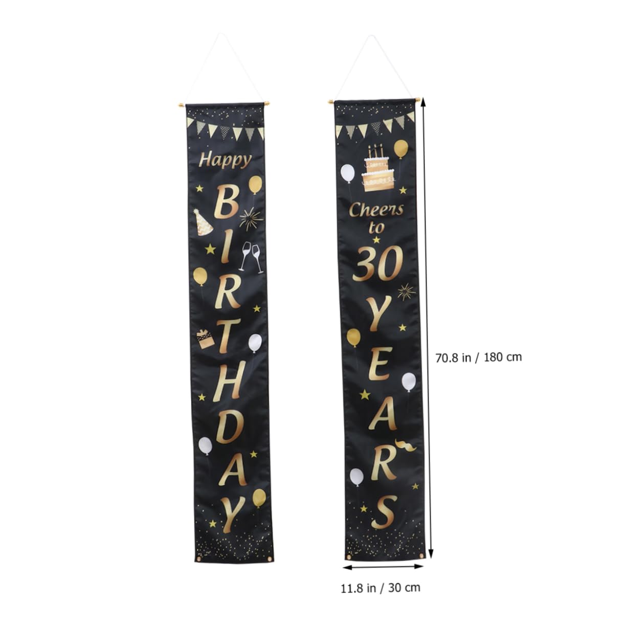 Abaodam 2paia Decorazione Compleanno Anni Striscione Festivo Happy Birthday e Cheers to Years per Feste e Cerimonie di Benvenuto Adatto per Interni Ed Esterni