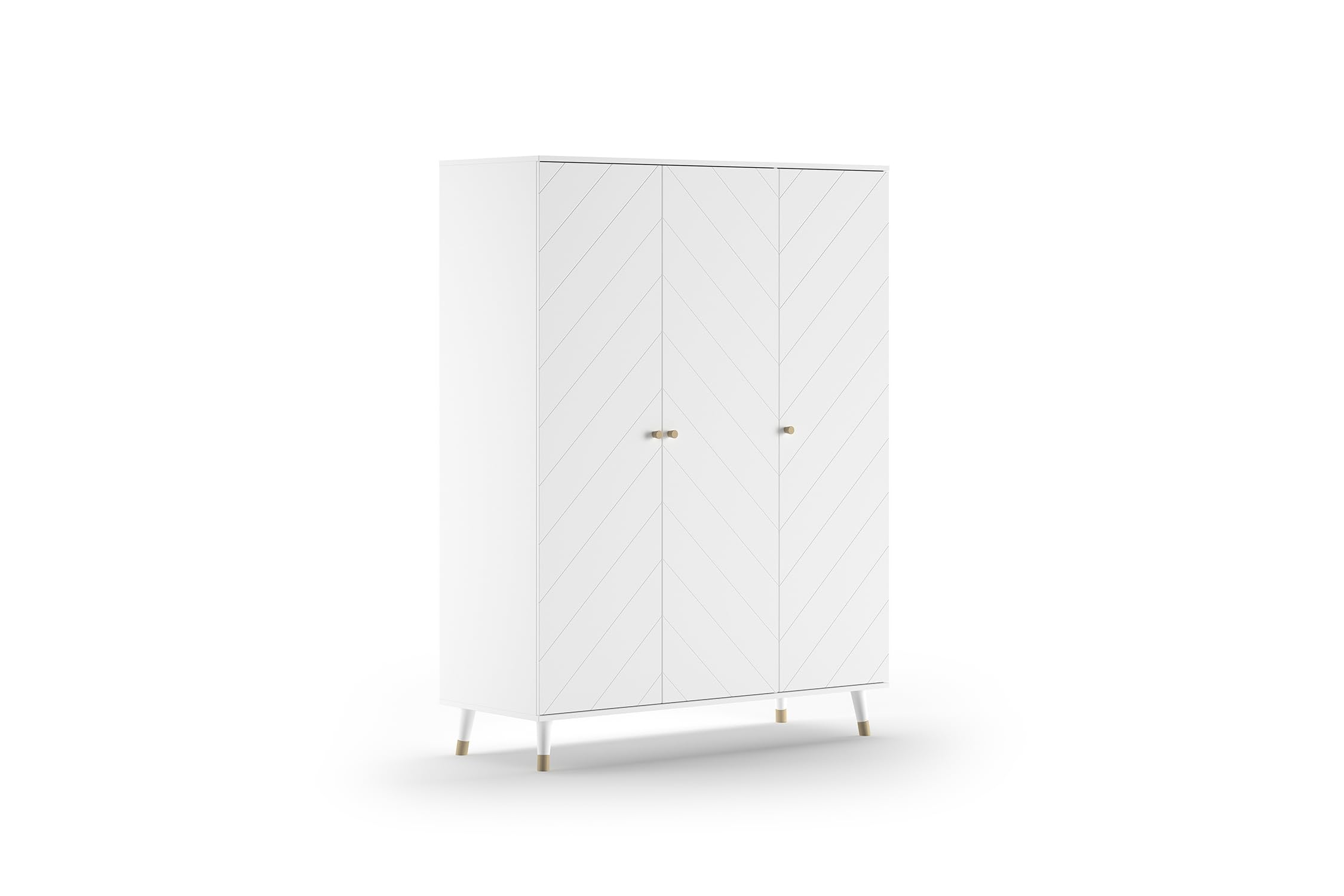 Vipack Wardrobe Combi_Solid_Pine_MDF, Weiß, 150 x 200,3 cm
