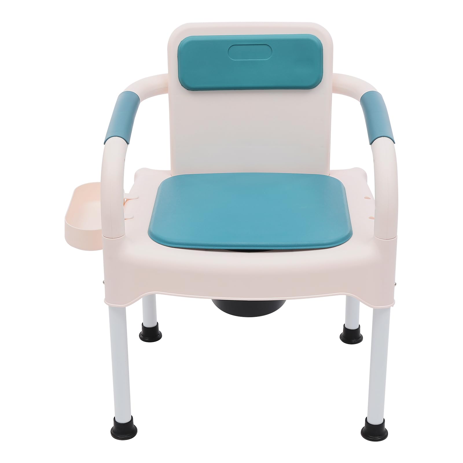 Dodoam Bedside Commodes Chair, Toilet Chair, Drop Arm Commode with Padded Seat and Backrest,220.46Pound Weight Capacity, Commode Toilet with Armrests for Home Use