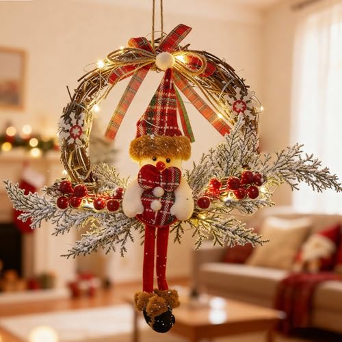 Türkranz Weihnachten, 35cm LED Weihnachten Deko Türkranz,...