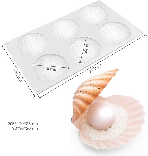 Miniatura 3 de Molde para pastel en forma de concha de silicona para hornear galletas, molde para hornear bricolaje, molde para hornear, accesorios de cocina