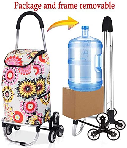 JeeKoudy Faltbarer Trolley, Protable Faltbare Einkaufstasche mit Rollwagen Einkaufstrolley wasserdichte Mobilität Großer… – Bild 3