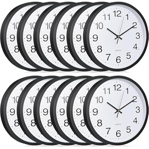 Inbagi 12-Piece Silent Wall Clock Cover