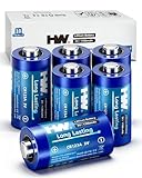 HW CR123A 3V Lithium Battery, [6-Pack] 1700mAh High Capacity 123 Batteries, 3 Volt CR17345 for Fire Alarm/Range Finder/Smoke Alarm/Smoke Detector/Flashlight,etc. (Non-Rechargeable)