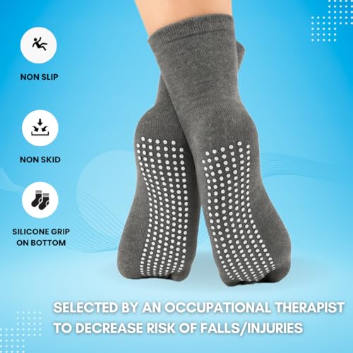 2 Pairs Non Slip - Anti Skid Grip Socks for Yoga, Barre, Pilates, Ballet, Workout, Hospital for Women and Men3