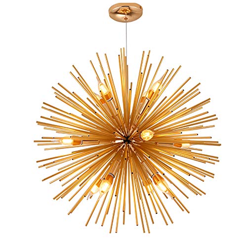Lustre 12 lumières en étoile argentée : fini les pièces sombres au salon