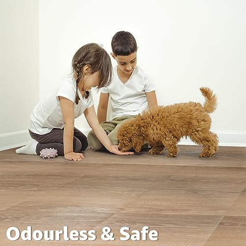 Image of Art3d 30-Pack Peel and Stick Vinyl Floor Planks, 12 inch x 12 inch, Light Brown Ash