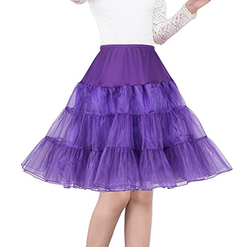 Image of Women's 50s Vintage Petticoat 26 inch Crinoline Rockabilly Tutu Skirt Slip S-3XL