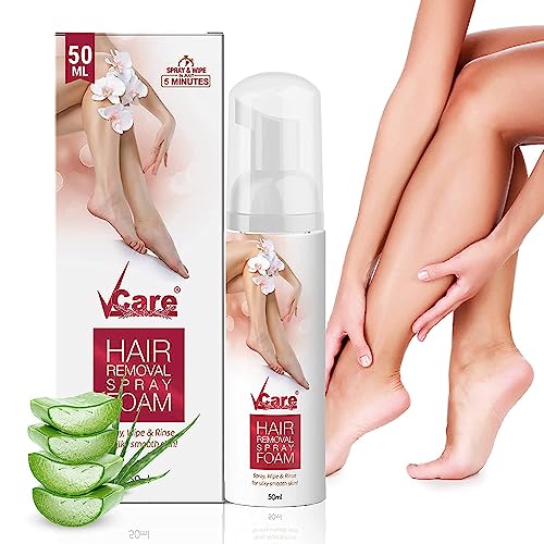 VCare 5 Minutes Hair Removal Cream For Bikini Line & Underarms in Women and Girls -50ml (Hair Removal Spray Foam)