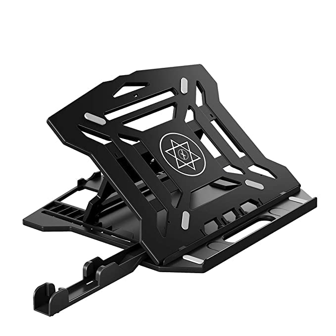 Xmate Portable Foldable Laptop Stand, Air Ventilated, 360° Rotating Base, 8-Angle Adjustment, for 11-15 Inch Laptops with Mobile Holder - (Black) (B0BKQH3VZF) Amazon Price History, Amazon Price Tracker