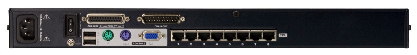 Aten KH1508A interruptor KVM Montaje en rack Black - Periférico de entrada (1600 x 1200 pixels, PS/2, USB, VGA, Black, 1U)