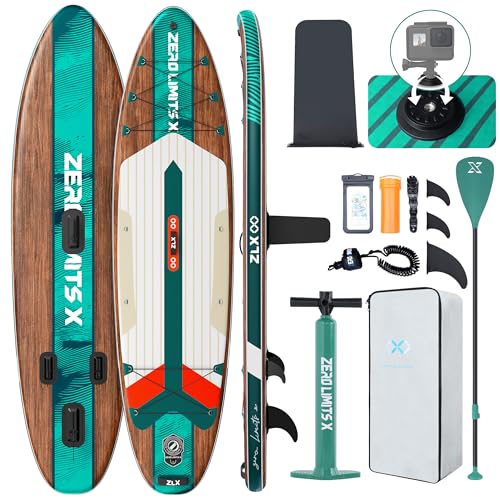 ZLX Inflatable Stand Up Paddle Board, 10'6' SUP...