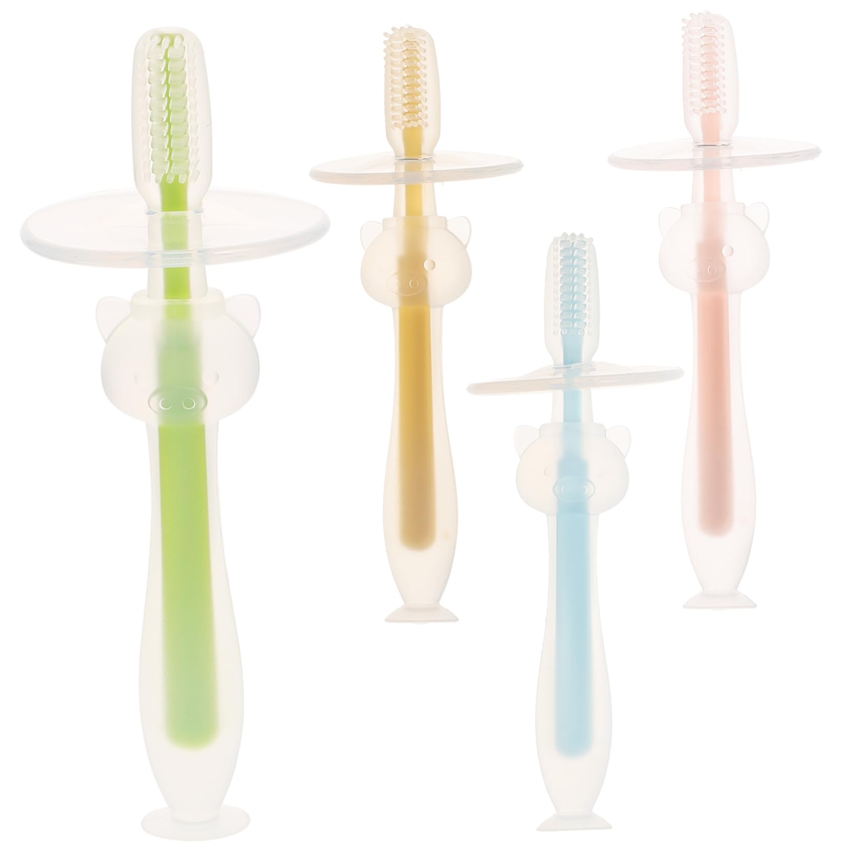 POPETPOP Spazzolino Manuale 16 Pz Spazzolino Da Denti Per Bambini Spazzolino Per Morbidi Spazzolino Da Denti in Silicone Per Bambini Deflettore Bambino Gel Di Silice Pelliccia Soffice
