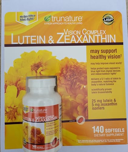 Tru-Nature Vision Complex Lutein & Zeaxanthin a Bundle of 140 Softgels